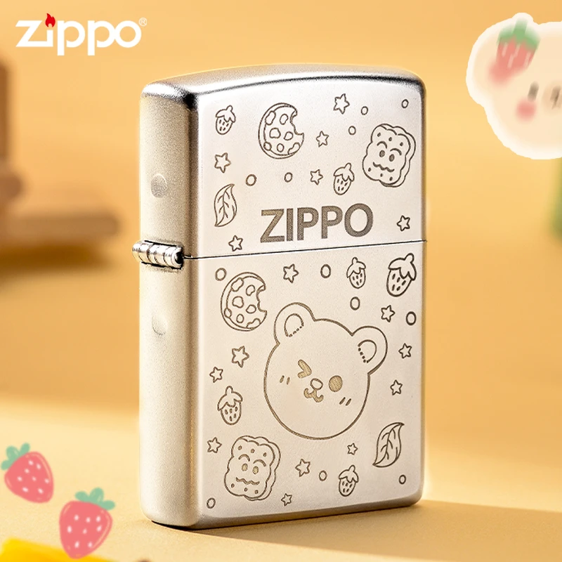 ZIPPO打火机-精雕草莓小熊正品防风打火机-男士高档礼物-DY9802DK