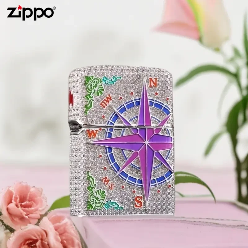 ZIPPO/之宝爱情指南针满钻满天星夜光礼物正品原装打火机DY8702TJ