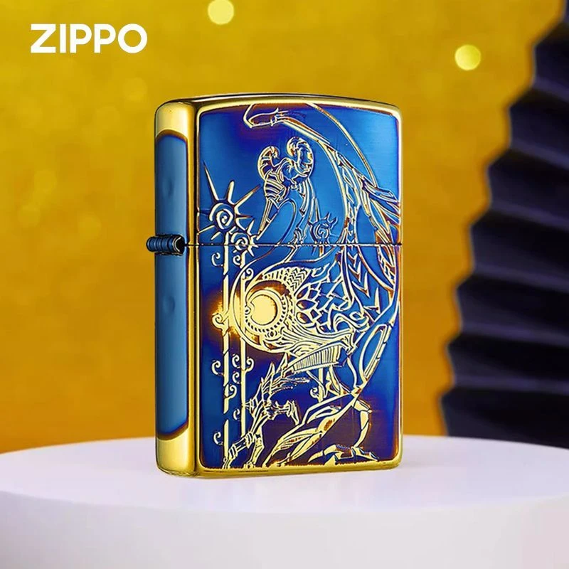 ZIPPO/之宝打火机炎翼神鸟熏蓝烤蓝设计防风官方正品打火机TCX1H1