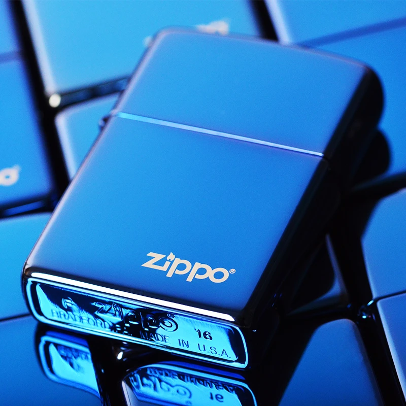 ZIPPO/之宝打火机蓝冰镜面系列官方正品定制火机男士送礼物TCX1H1