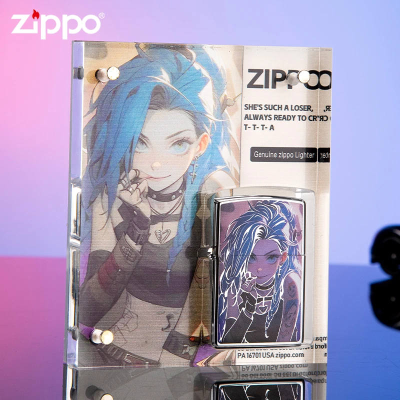 ZIPPO/之宝打火机金克丝-暴走萝莉银闪边双城之战男士礼品-DYX1H1