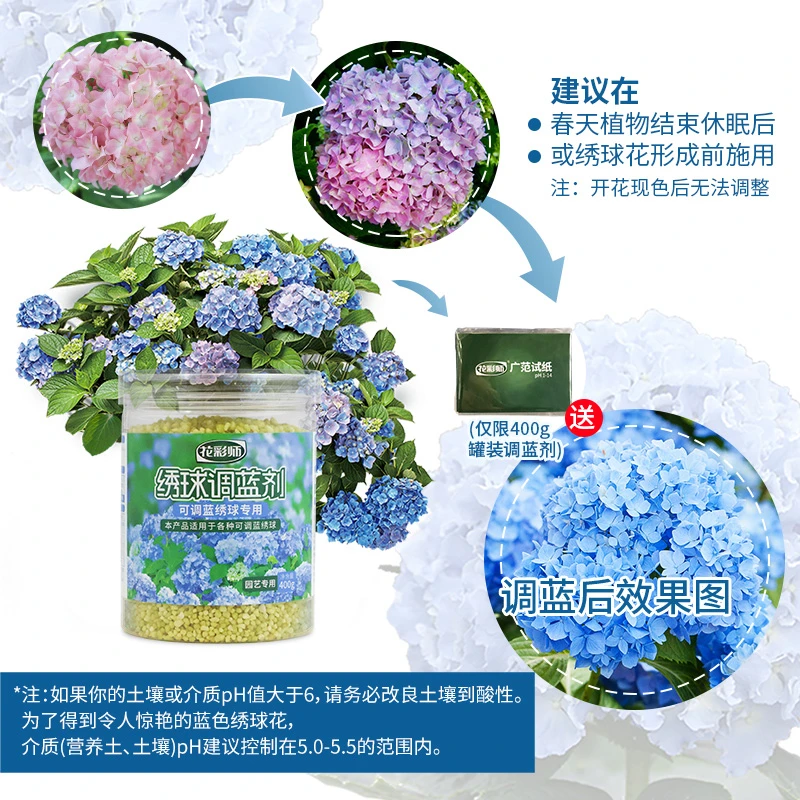虹越花彩师绣球调蓝剂专业硫酸铝专用缓释颗粒调节土壤酸碱调色肥