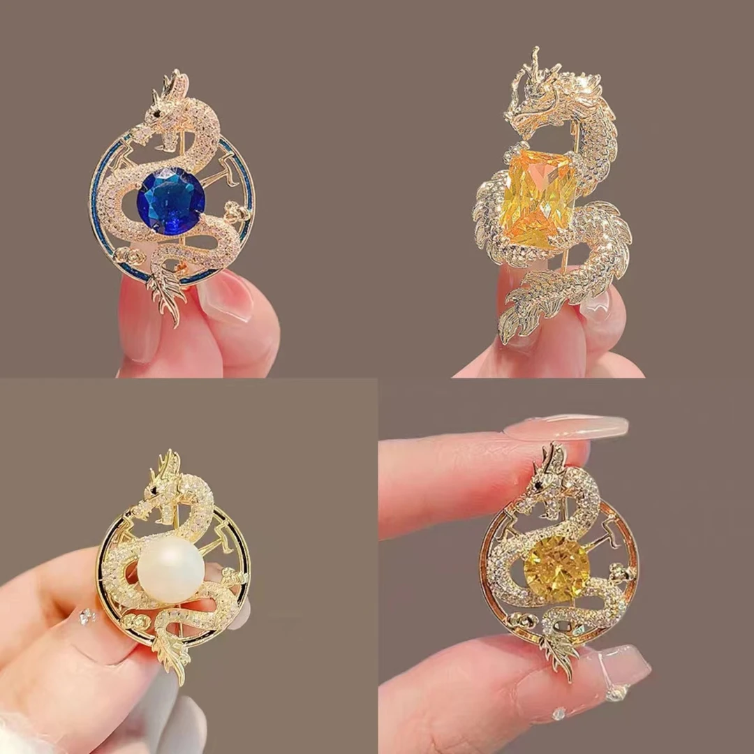 合金胸针 生肖龙年胸针本命年可爱高档胸花男女个性别针领口装饰