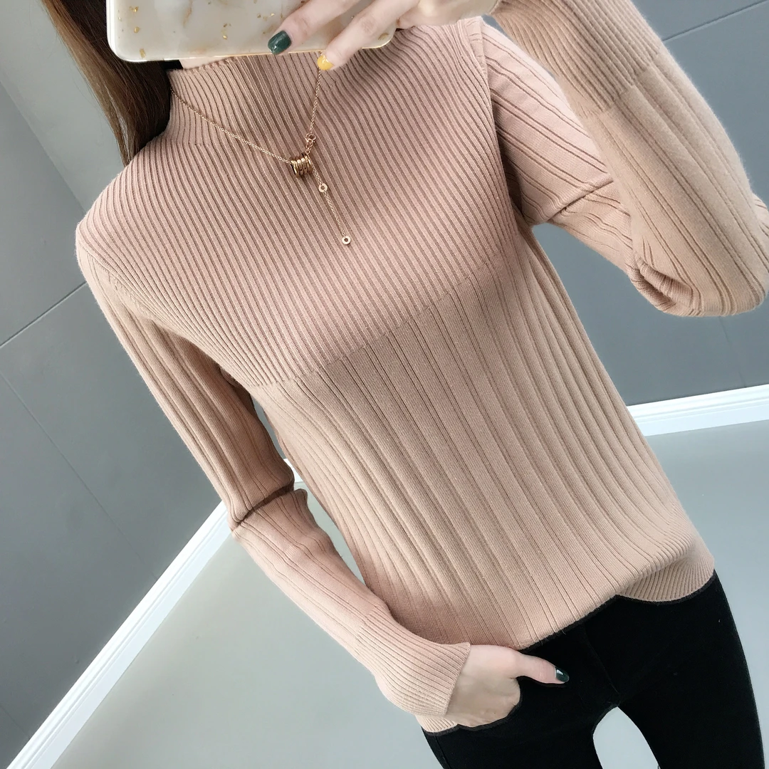 306坑条条纹圆领羊毛混长袖（剪标款