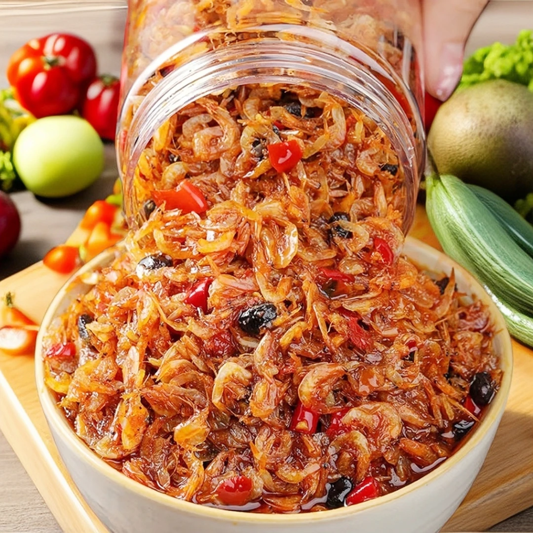 湖南鲜虾拌饭酱下饭菜海鲜拌饭虾仔拌面酱即食虾仁小虾小鱼仔268g