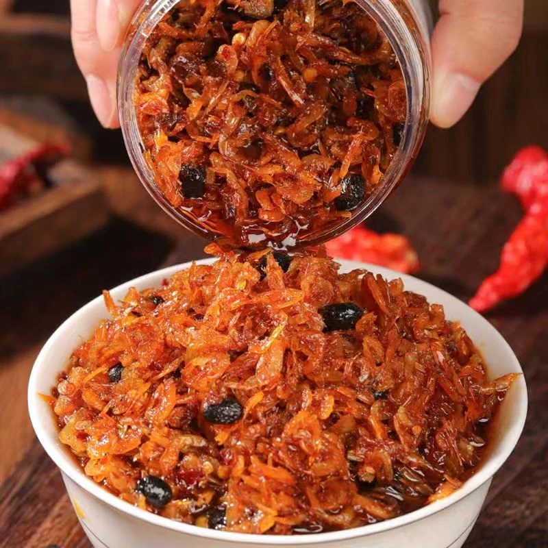 湖南香辣虾仔酱香辣下饭菜海鲜拌饭拌面酱即食虾仁小虾小鱼仔268g