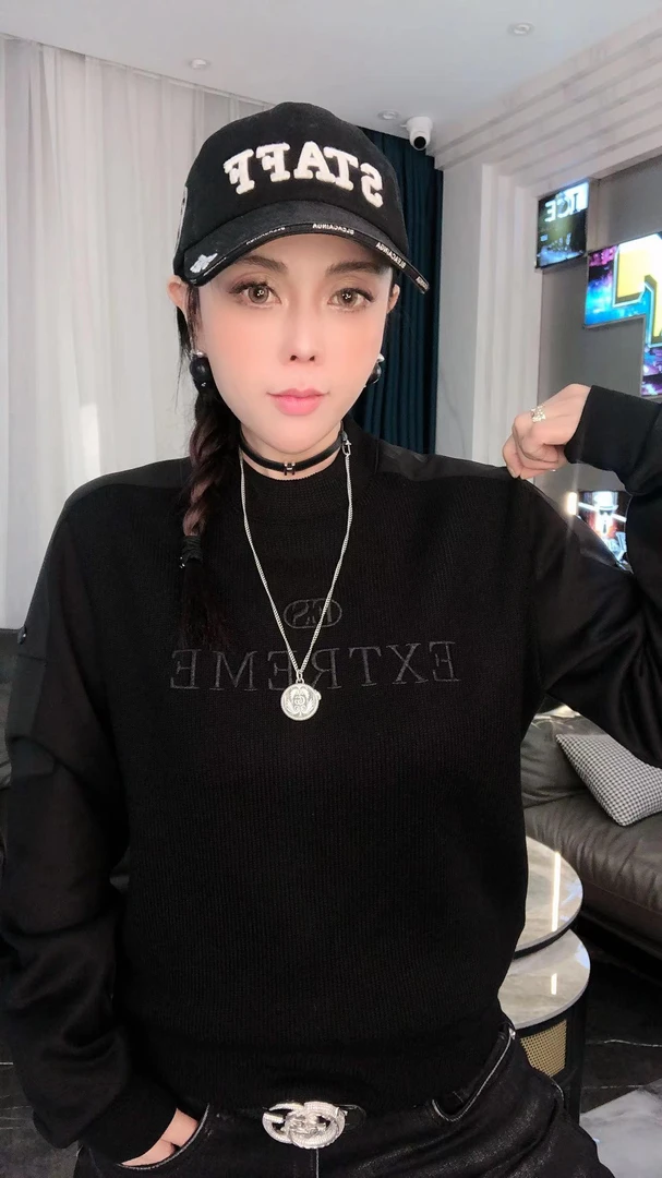 EXTREMESPACE秋冬潮品时尚轻奢重工针织潮流休闲长袖卫衣W235