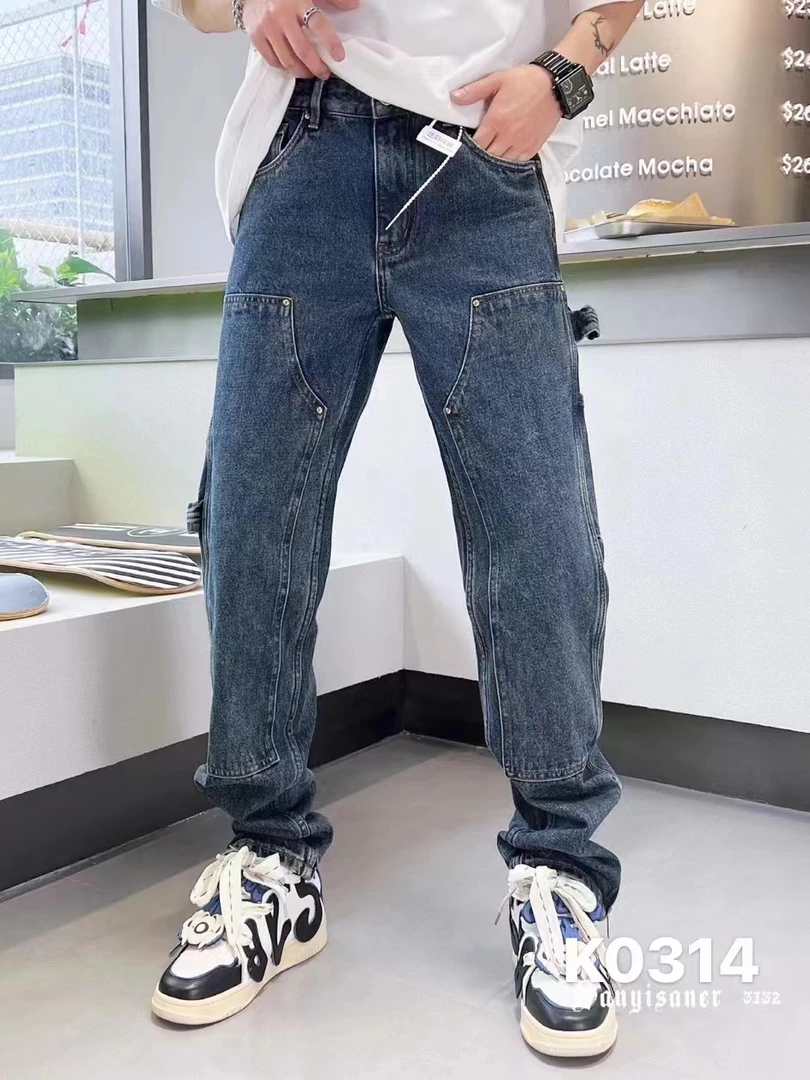 【JDKJ】2024秋冬新款潮品轻奢高端气质百搭休闲男士牛仔裤K0314