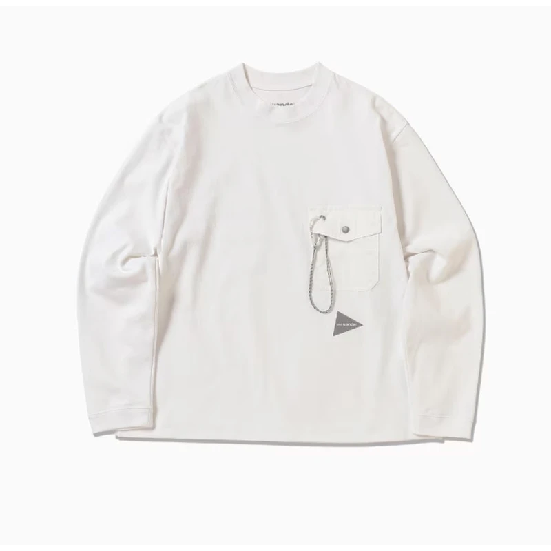 ANDWANDER heavy cotton pocket LS T 重磅休闲男女同款长袖