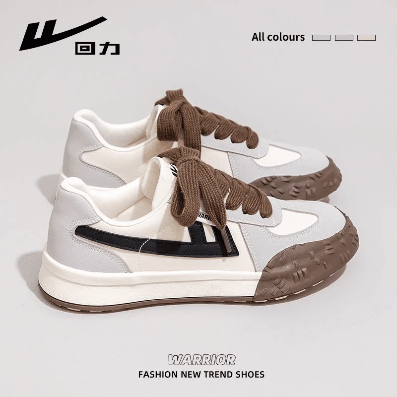 回力女鞋2025秋季新款厚底德训鞋女超轻百搭爆款休闲学生运动板鞋