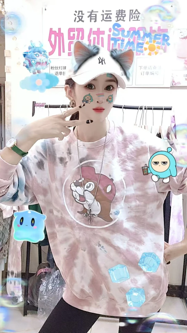 外贸休闲大版女装卫衣347