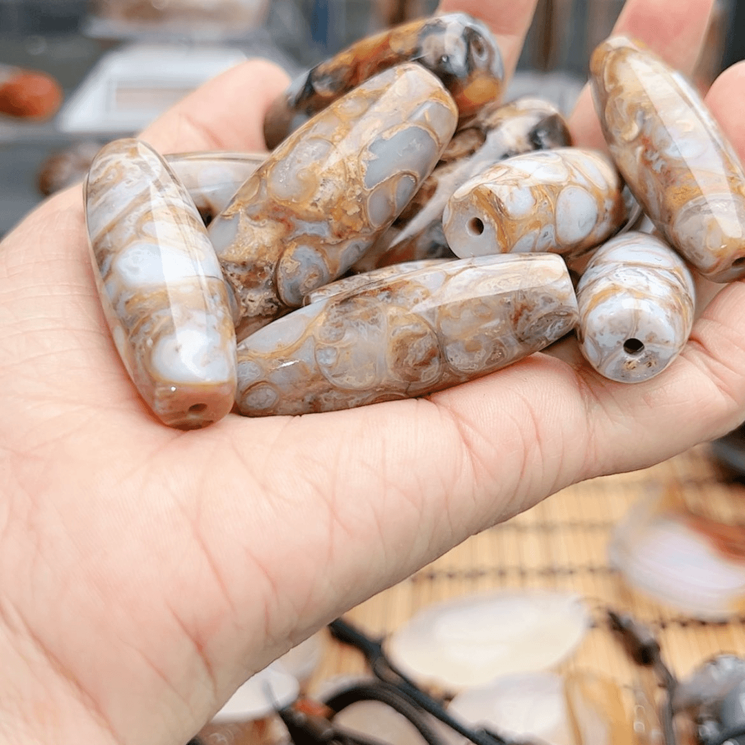 【闪购商品】玛瑙/玉髓珠宝半成品未镶嵌小***魏随机