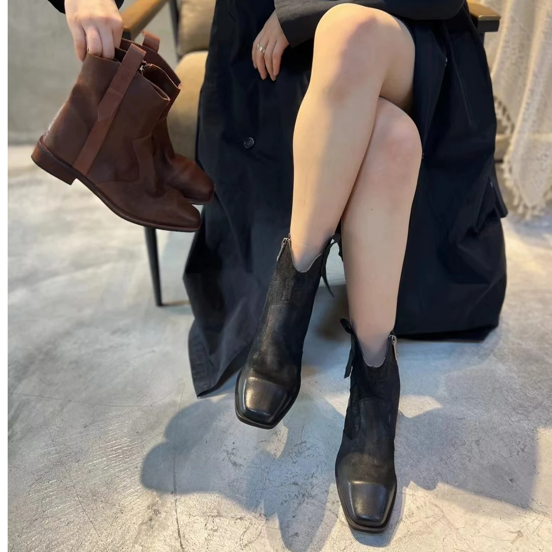 经典焦特布尔！纯手工水洗意大利牛绒皮短靴