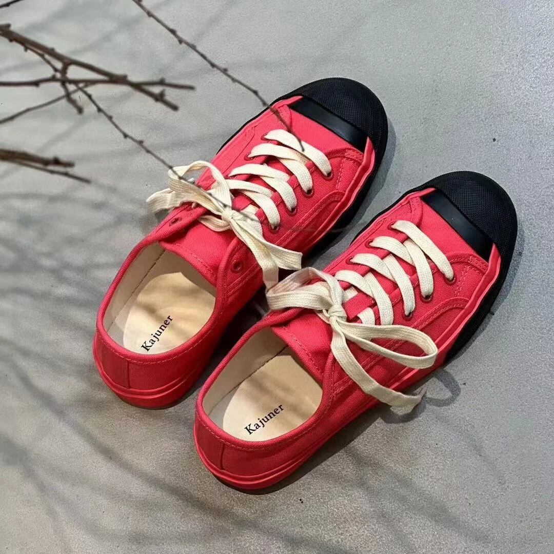 NO退换断码特！日系小众硫化精细手工帆布鞋百搭经典运动休闲潮鞋