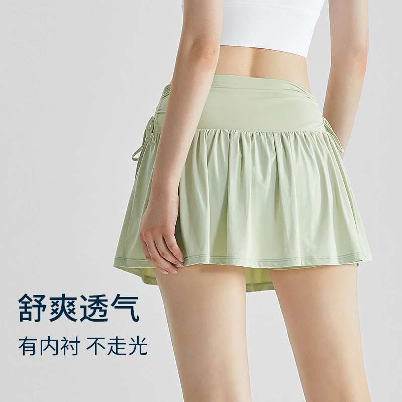 OTSA运动短裤女高腰收腹跑步健身假两件宽松休闲速干瑜伽短裤007