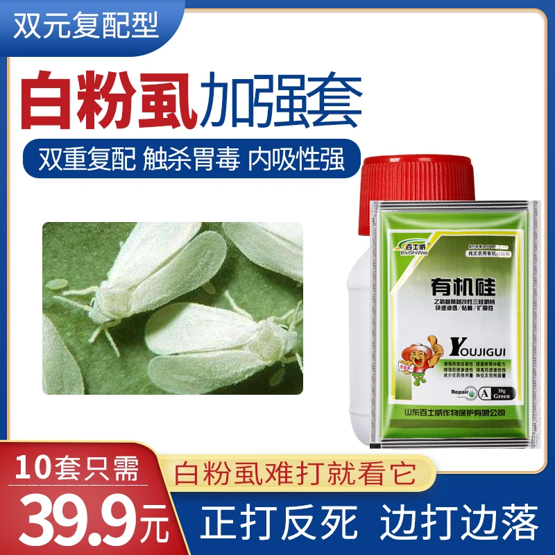 【白粉虱专用】蔬菜瓜果大田绿植花卉白粉虱专用增强助剂加强套装