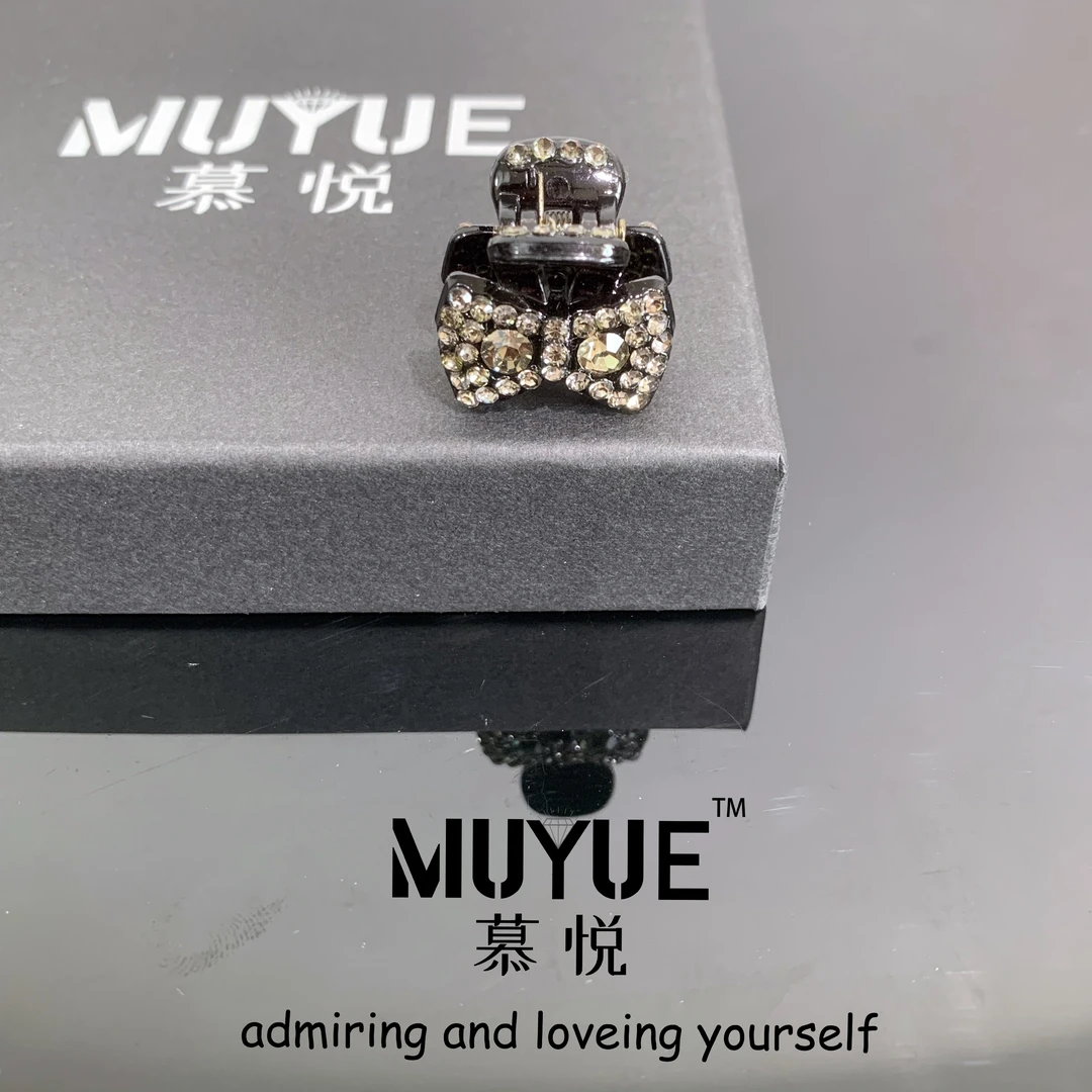 慕悦-【小号领结2cm对夹】专柜正品抓夹小号侧边夹刘海夹6025