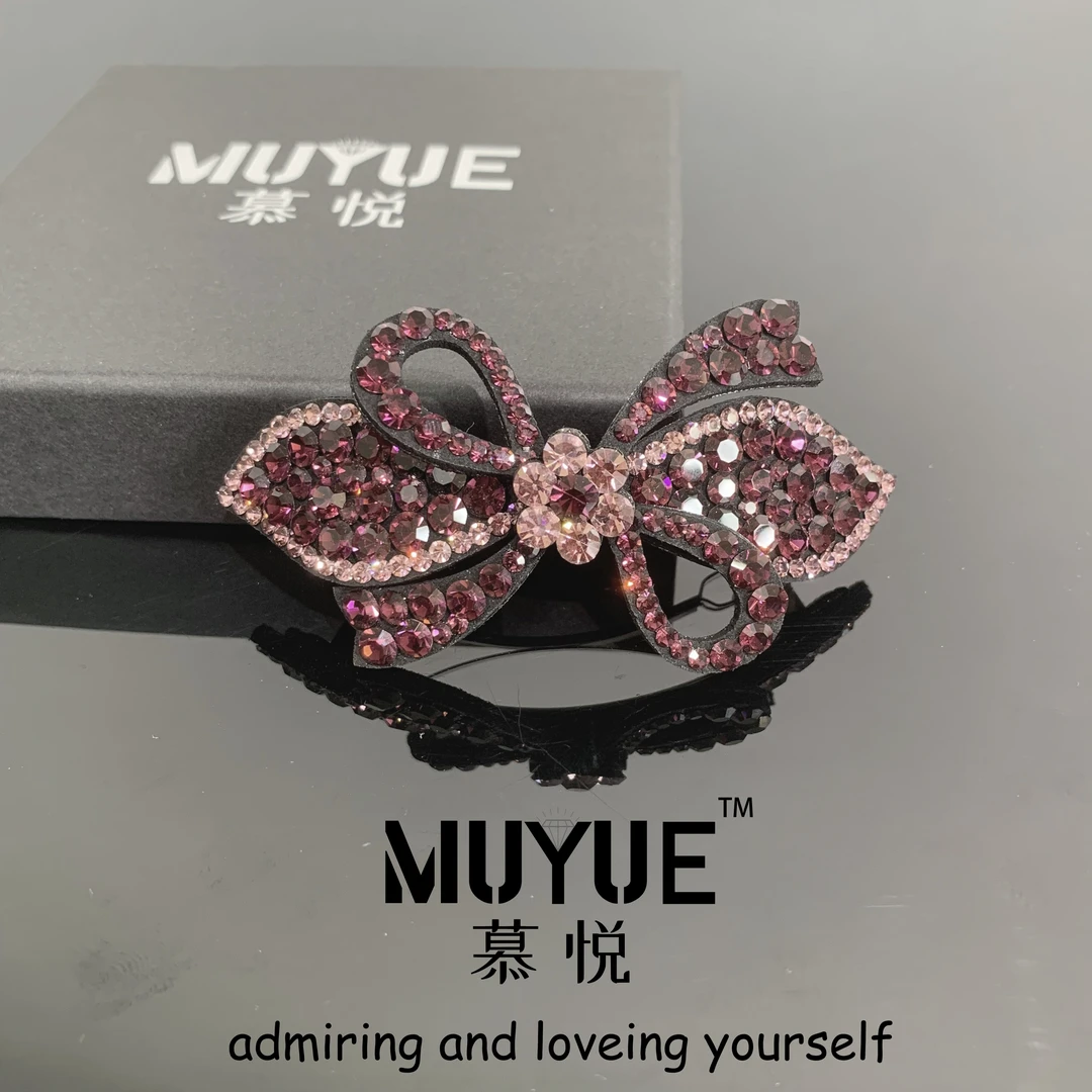 慕悦-【丝带弹簧夹】专柜正品盘发夹半扎全扎发夹2136