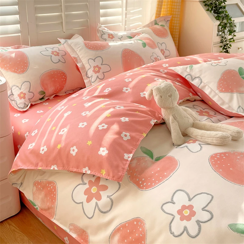 新款被套单件学生宿舍单双人可洗纯棉全棉100加厚被罩四件套纯棉