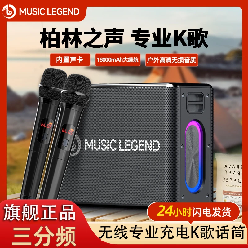 德国柏林之声蓝牙音响大功率300W重低音直播声卡广场舞一体机音响