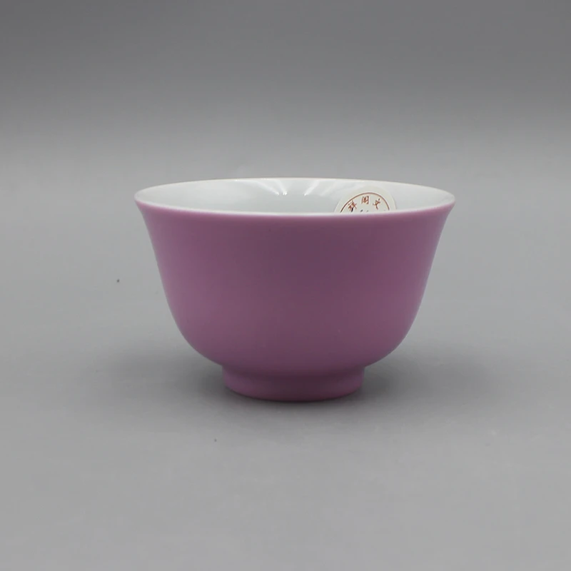 5654-5655古陶瓷-清雍正胭脂水釉主人杯