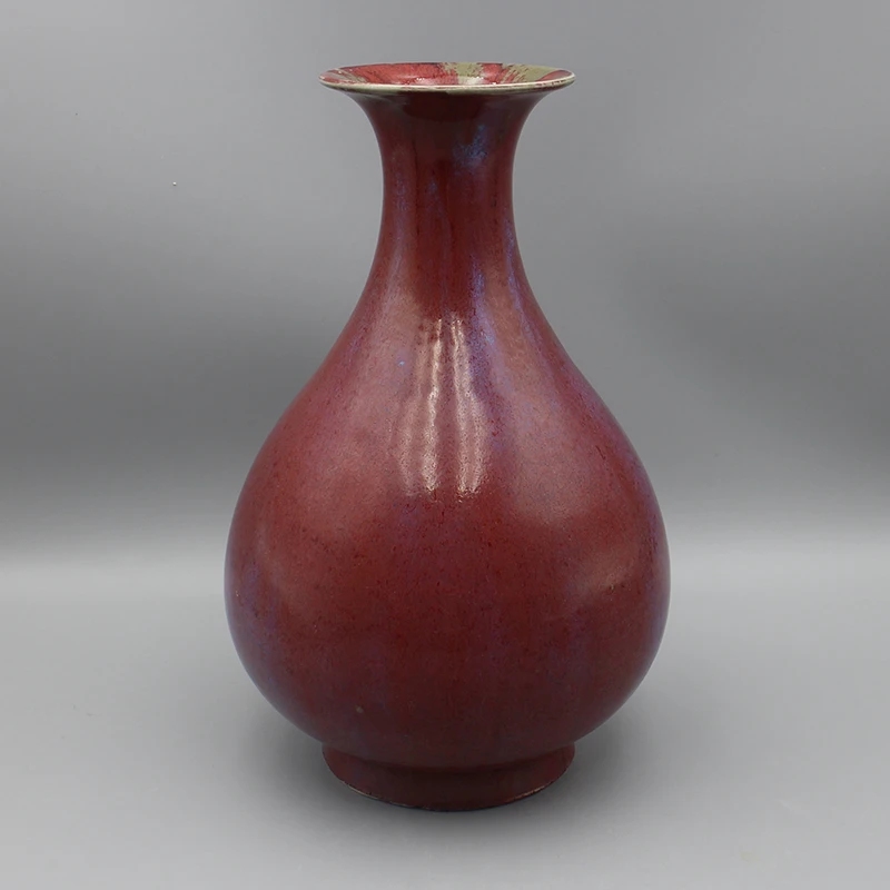 7195古陶瓷-清早期窑变釉玉壶春瓶