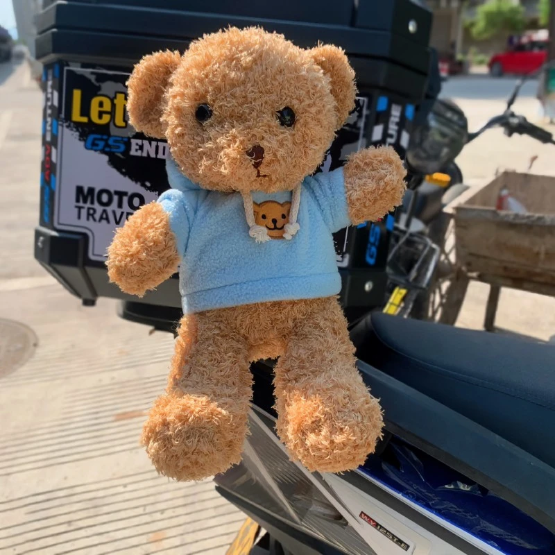摩旅ADV尾箱机车熊公仔交警毛绒熊挂件后备油箱玩偶后座拉力摩托