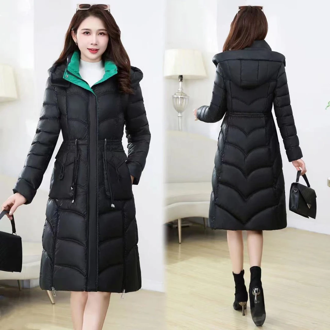 冬季新款时尚女士气质收腰显瘦时尚加厚保暖连帽棉服