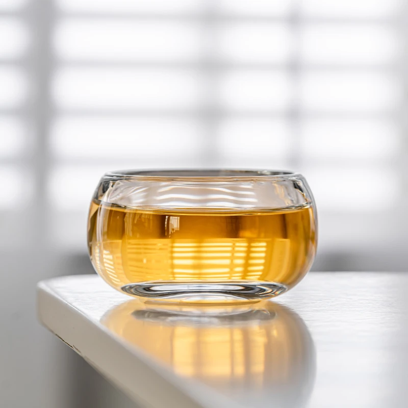 透明禅定杯无铅高档水晶杯主人杯水杯茶杯耐热玻璃杯茶具茶道喝茶