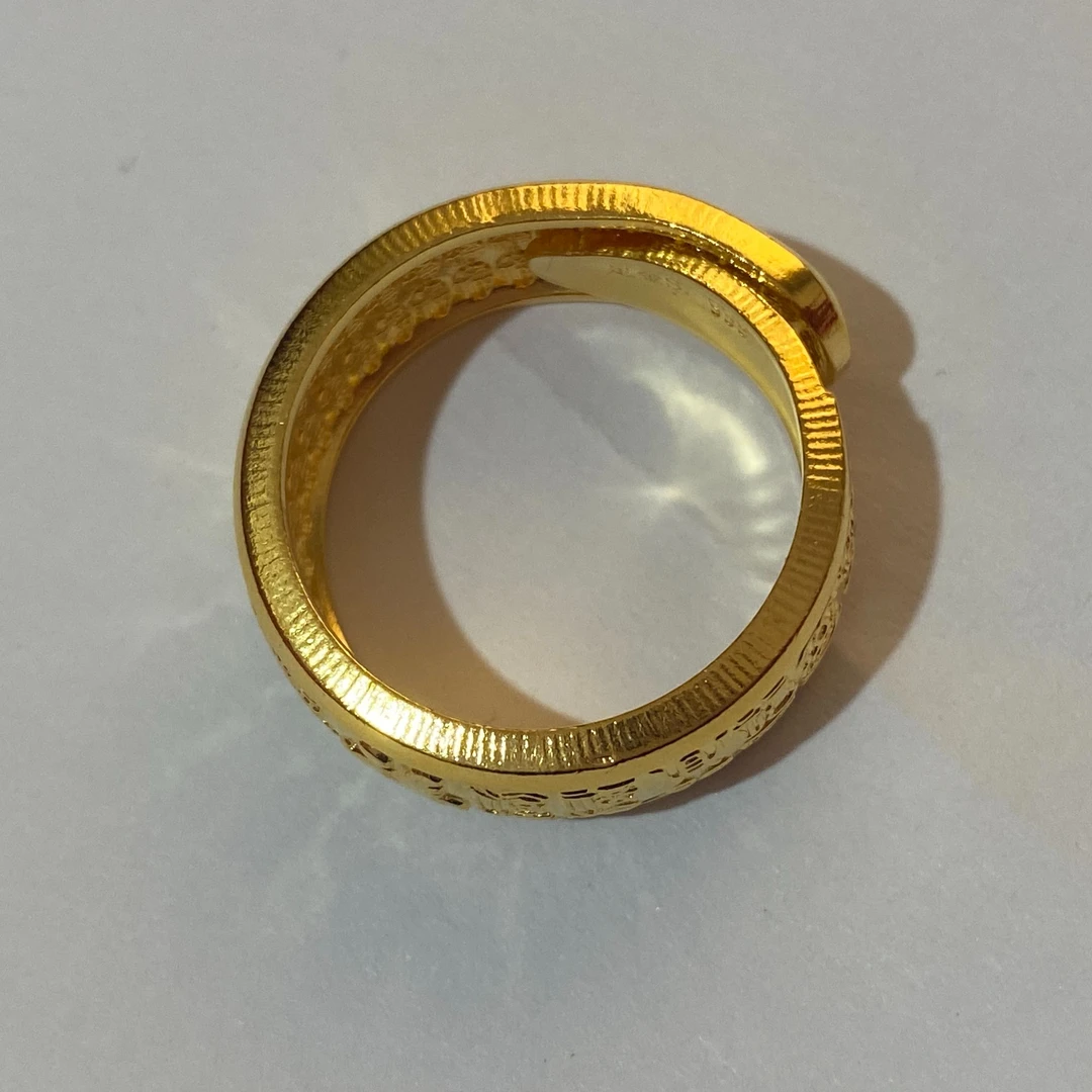 足银戒指 百福戒指男女款活口送长辈对戒指环气质戒百搭古法中古