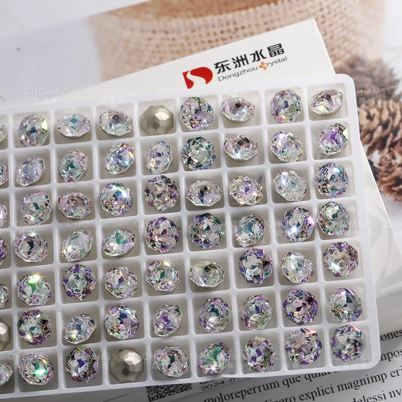 美甲钻饰品东洲水晶8*8八边玫瑰 3289F 精工 高品质4颗 指甲钻