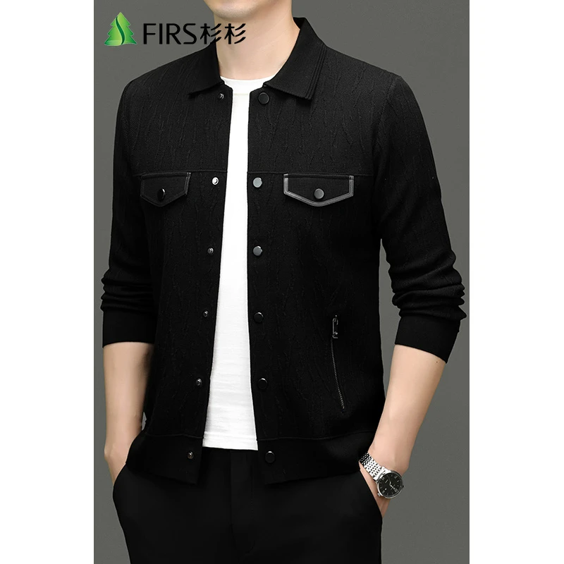 FIRS/杉杉【热卖推荐】男士外套秋季时尚翻领工装休闲男式夹克上衣.