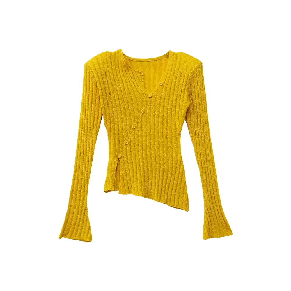 【no退no换】DYA022【西西小姐】V领软糯针织修身上衣