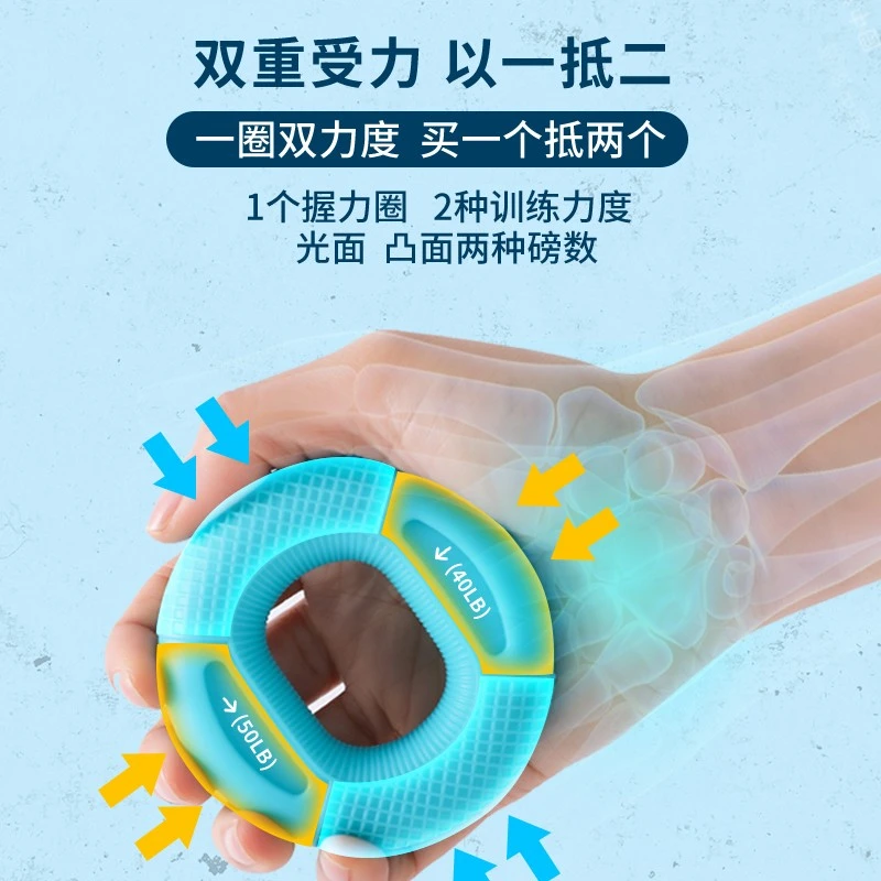 硅胶握力圈男女练臂肌训练手劲器材五指力量儿童学生锻炼手力康复