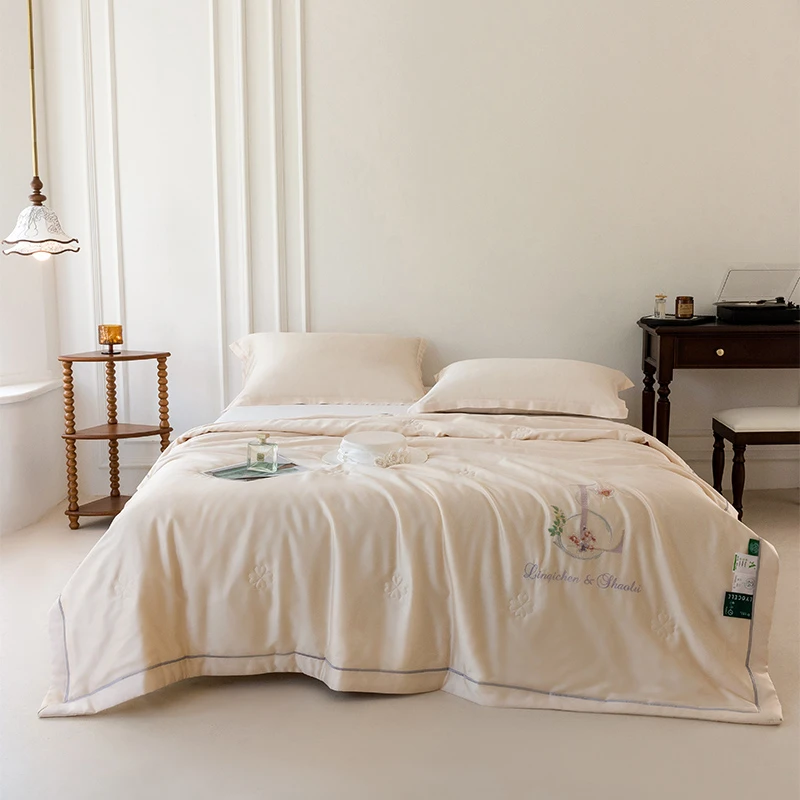 高档莱赛尔天丝100%夏凉被凉感单夏被可机水洗空调被薄款被子被芯