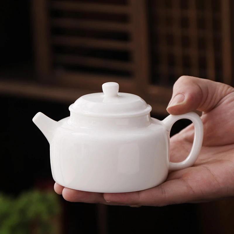 泡茶壶德化白瓷家用带过滤单壶茶杯办公室一人喝茶功夫茶水壶