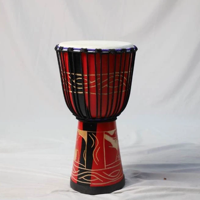 九姑娘非洲鼓12寸印尼演奏初学入门简单易学手鼓红色大象