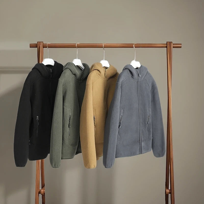 秋冬摇粒绒户外帽款连帽外套MK001保暖舒适运动休闲时尚款外套