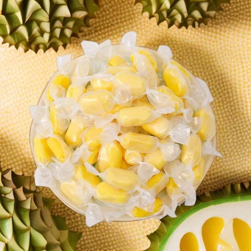 泰国风味特浓榴莲糖榴莲味软糖过年年货休闲零食散装网红糖果浓郁