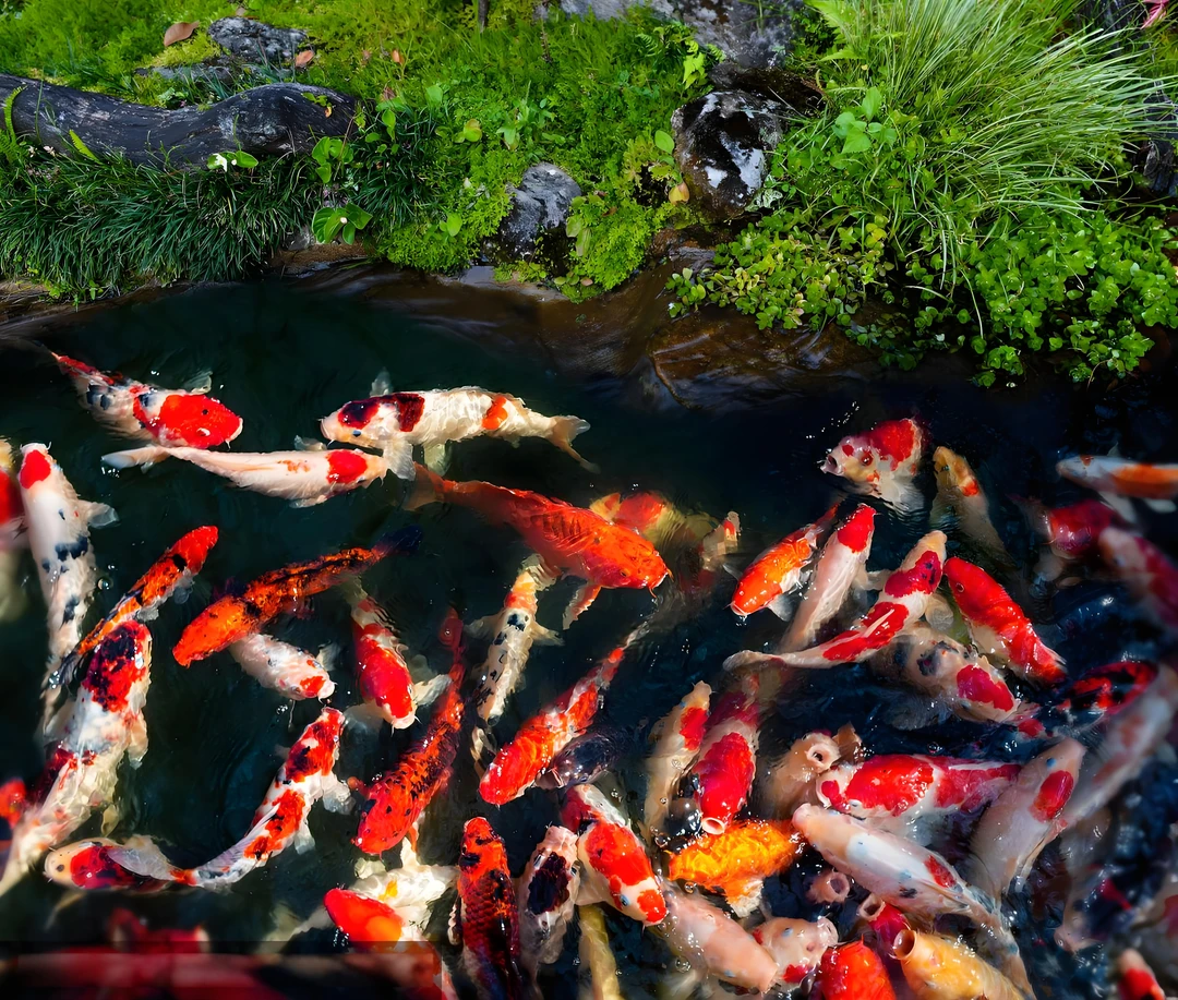 锦鲤观赏鱼 御三家红白 大正  昭和