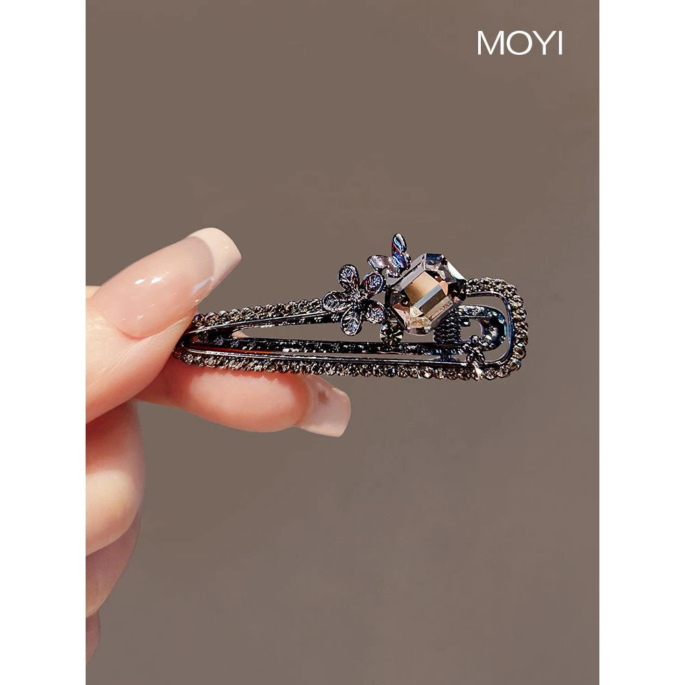 花朵发夹刘海夹前额小巧精致小号鸭嘴夹边夹水钻侧边发卡顶夹发饰