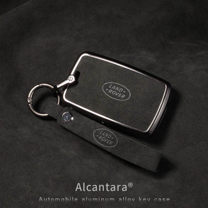 适用路虎钥匙套揽胜新发现4/5运动版车星脉极光L卫士翻毛皮壳包扣