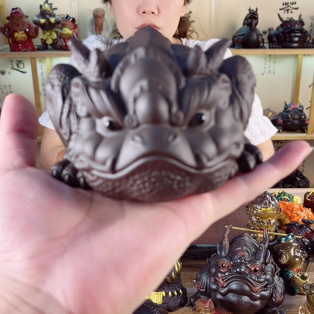 紫砂茶宠紫陶树脂茶宠摆件