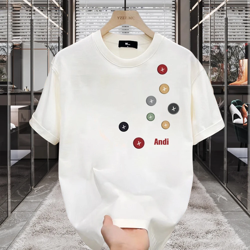 雷顿卡斯美式痞帅重磅纯棉短袖T恤青年男女款夏季ins潮牌圆领上衣