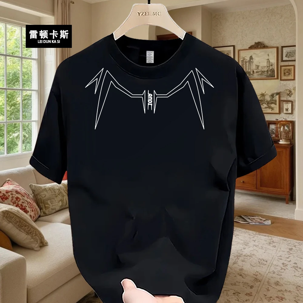 雷顿卡斯2024痞帅重磅短袖T恤青年男女百搭款夏季潮牌宽松圆领