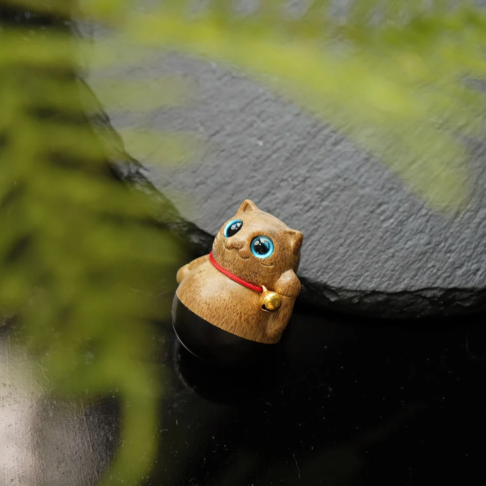 依然/金丝楠木猫猫设计款摆件多样性发一