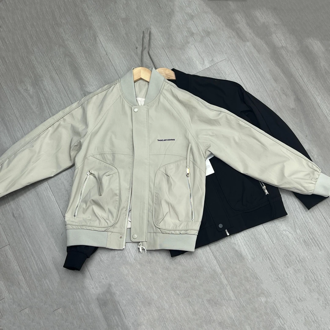 2024秋季新款简约纯色时尚潮流百搭男士夹克外套88103