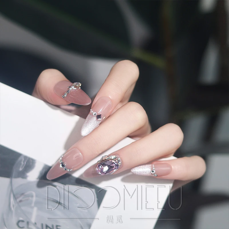 【淡颜】缇觅轻奢全华子钻纯手工可拆卸穿戴甲