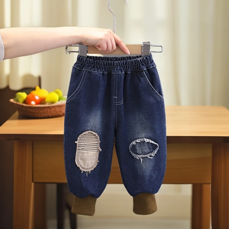 【牛仔裤】小一峰2024春装新款儿童宽松休闲牛仔裤中小童高品质童装