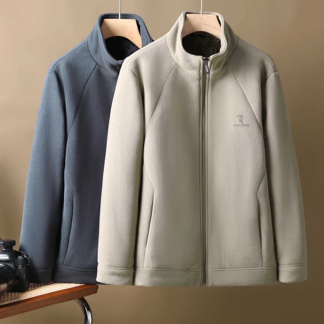 TUCANO/啄木鳥中老年男士加绒外套加厚摇粒绒外套